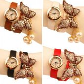 Watch for Women - New Leather Butterfly Bracelet W